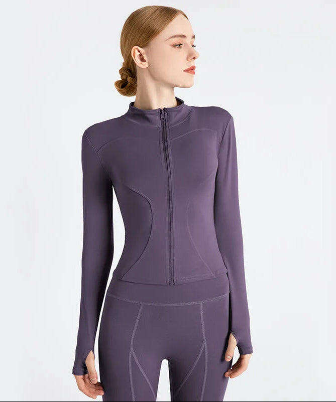 S-3XL Women'S Tracksuit Jacket Slim Fit Long Sleeved Fitness Coat Yoga Tops with Thumb Holes Gym Jacket Workout Sweatshirts2025