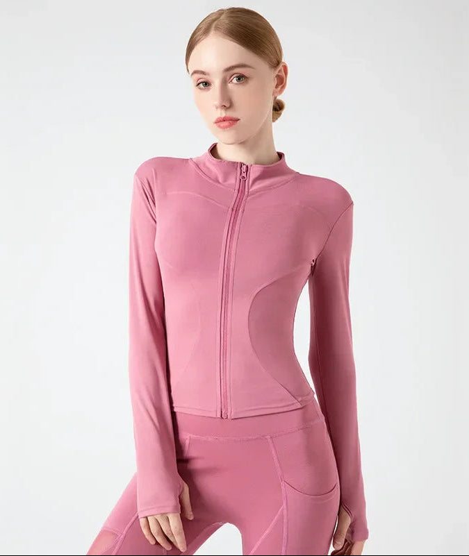 S-3XL Women'S Tracksuit Jacket Slim Fit Long Sleeved Fitness Coat Yoga Tops with Thumb Holes Gym Jacket Workout Sweatshirts2025