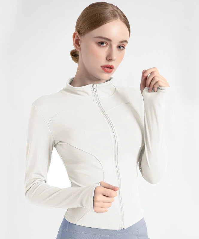 S-3XL Women'S Tracksuit Jacket Slim Fit Long Sleeved Fitness Coat Yoga Tops with Thumb Holes Gym Jacket Workout Sweatshirts2025