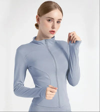 S-3XL Women'S Tracksuit Jacket Slim Fit Long Sleeved Fitness Coat Yoga Tops with Thumb Holes Gym Jacket Workout Sweatshirts2025